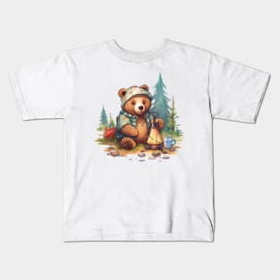 Camping Bear #1 Kids T-Shirt